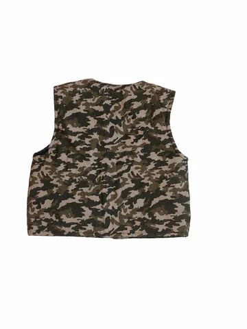 Children's vest with camouflage pattern and zipper - 2