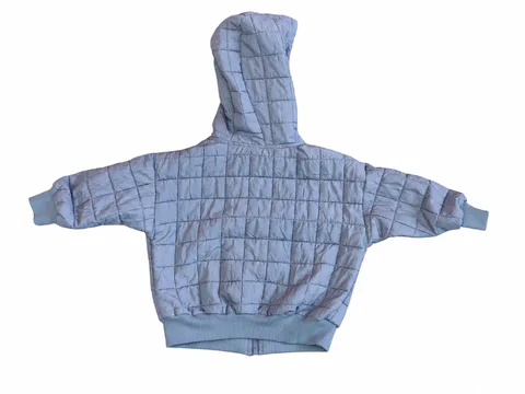 Light blue children's jacket with a hood - for ages 1 to 3 years - 2